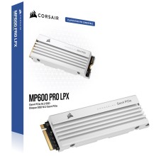 Corsair MP600 PRO LPX PCIe Gen4x4 NVMe M.2 SSD per PS5, Bianco - 1TB