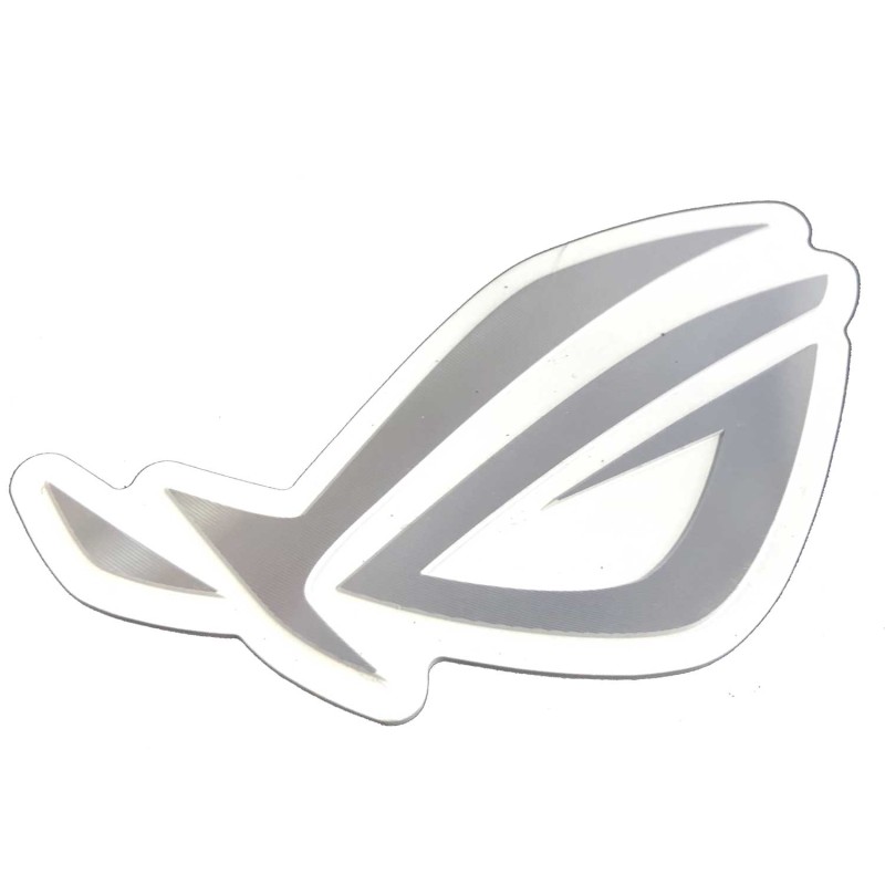 Asus ROG Badge Magnete in Metallo - Bianco/Argento